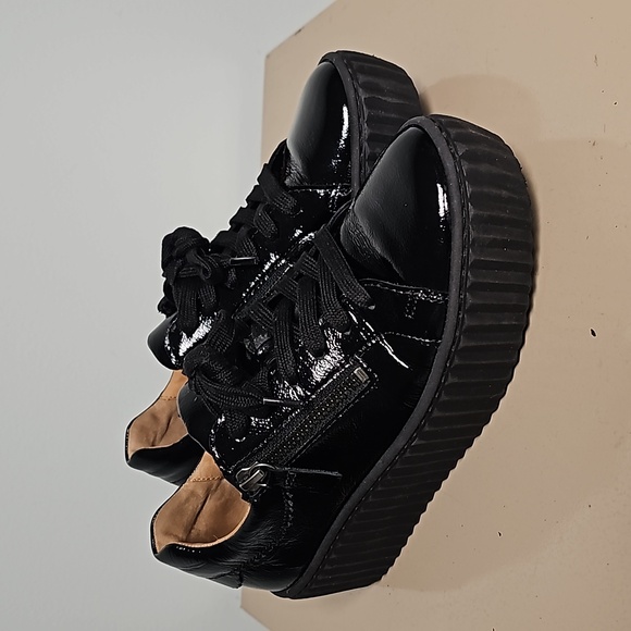 GABOR Women's Low-Top Black Patent Platform Sneakers Size 3½ (160418) - Picture 2 of 14